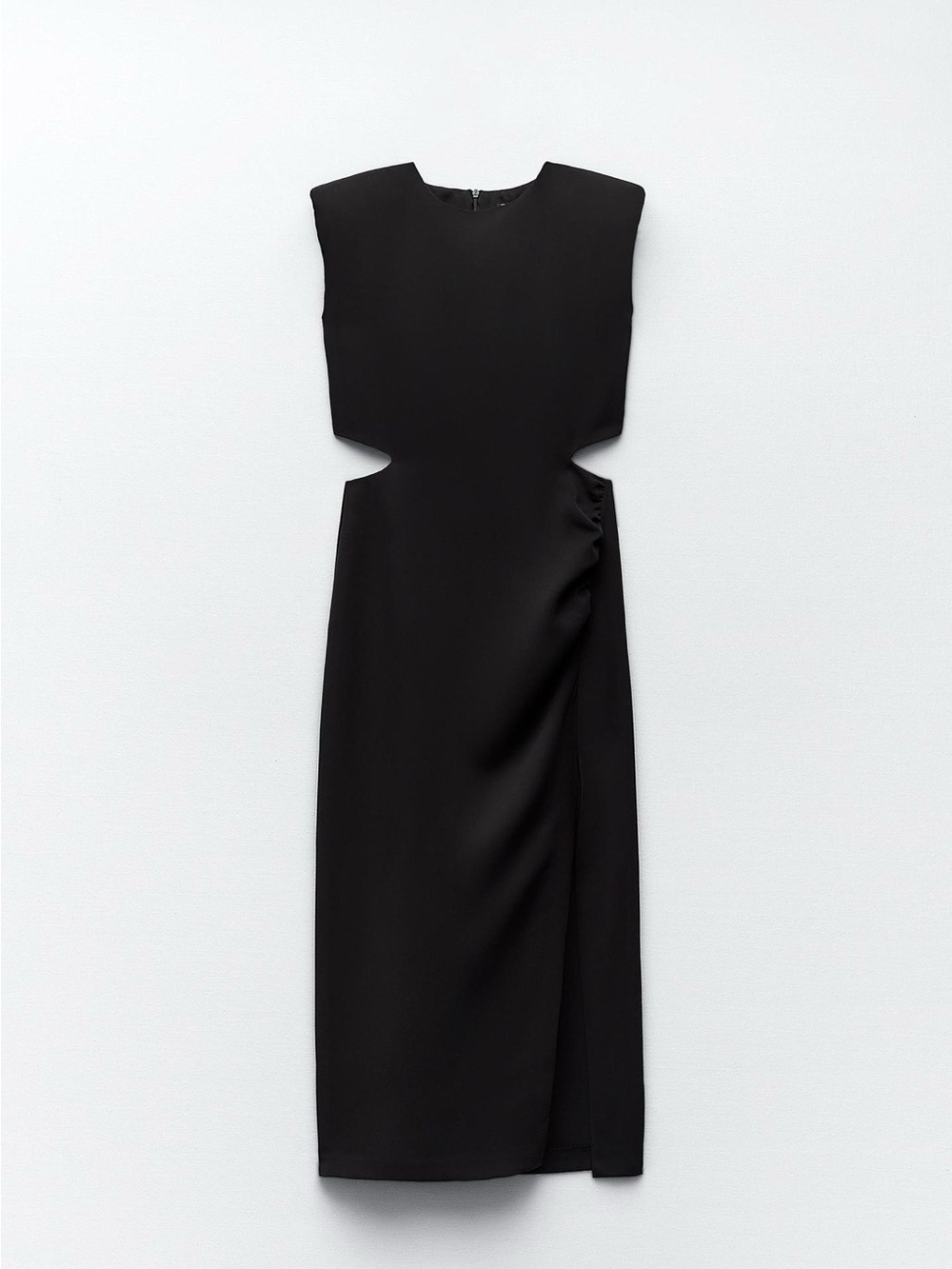 Zara Black Cutout Side Midi Dress